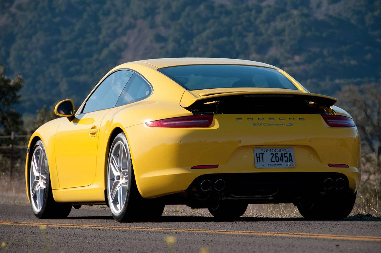 2012 Porsche 911 Carrera S rear 3/4 view