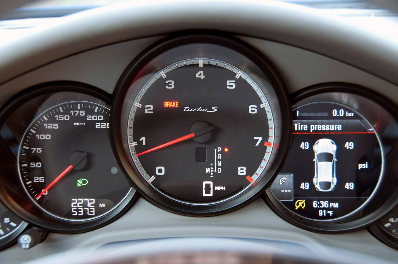 2012 Porsche Panamera Turbo S gauges