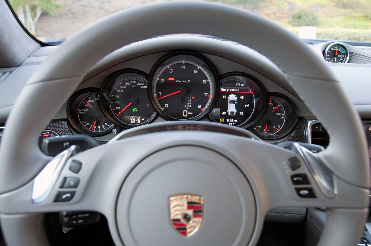 2012 Porsche Panamera Turbo S gauges