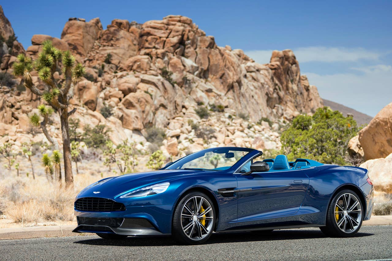 2014 Aston Martin Vanquish Volante front 3/4