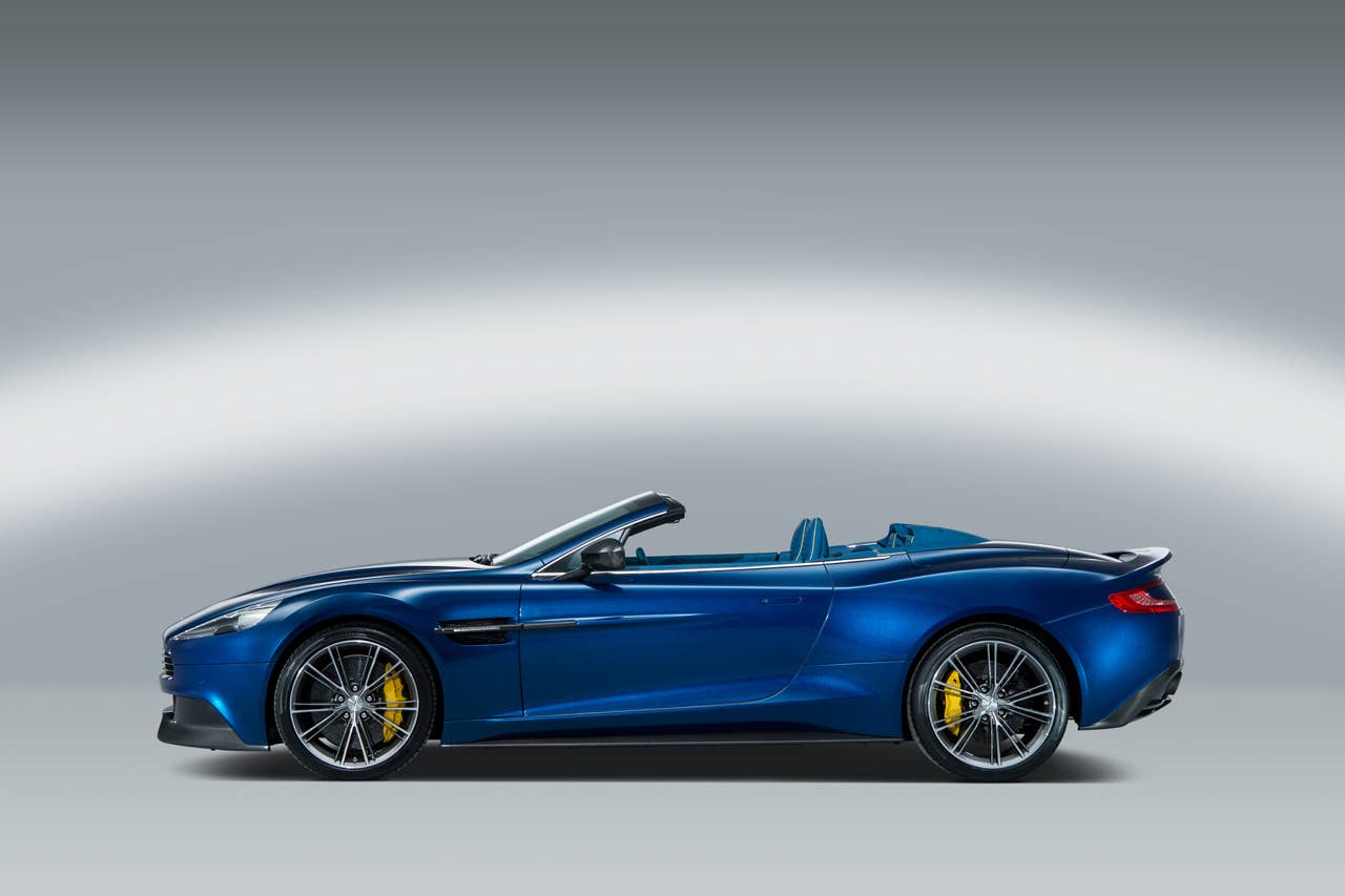 2014 Aston Martin Vanquish Volante side, top down