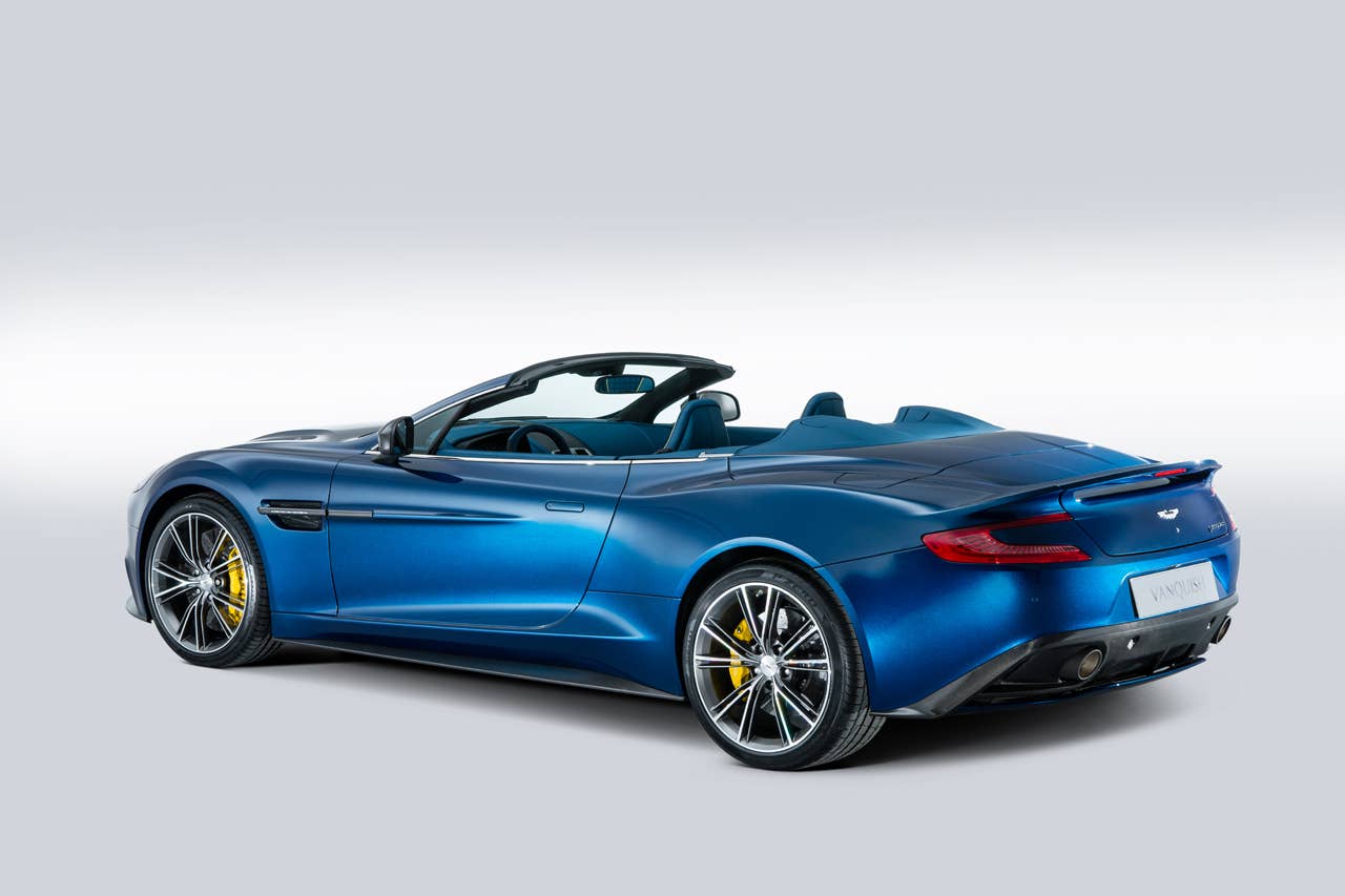2014 Aston Martin Vanquish Volante rear 3/4