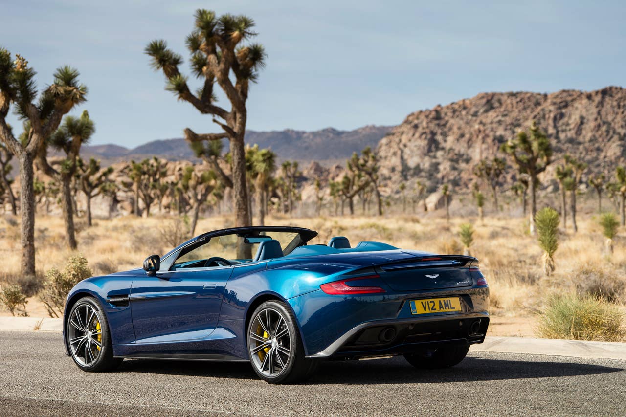2014 Aston Martin Vanquish Volante rear 3/4