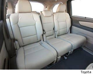 Insomnia? On a budget road trip? In the dog house because you forgot an important date? Having a minivan as a place to sleep is a pretty solid alternative to a bed. While they're no memory-foam mattress, the seats in the Toyota Sienna are more than comfy enough to ensure a good night sleep. Combine that with its quiet interior and available tinted windows (you don't want peepers in the middle of the night, after all), and the Sienna becomes a veritable backup to the bedroom. Research the Toyota Sienna Toyota Sienna Photos & Information Toyota Sienna Specs Toyota Sienna Local Dealer Price Quote
