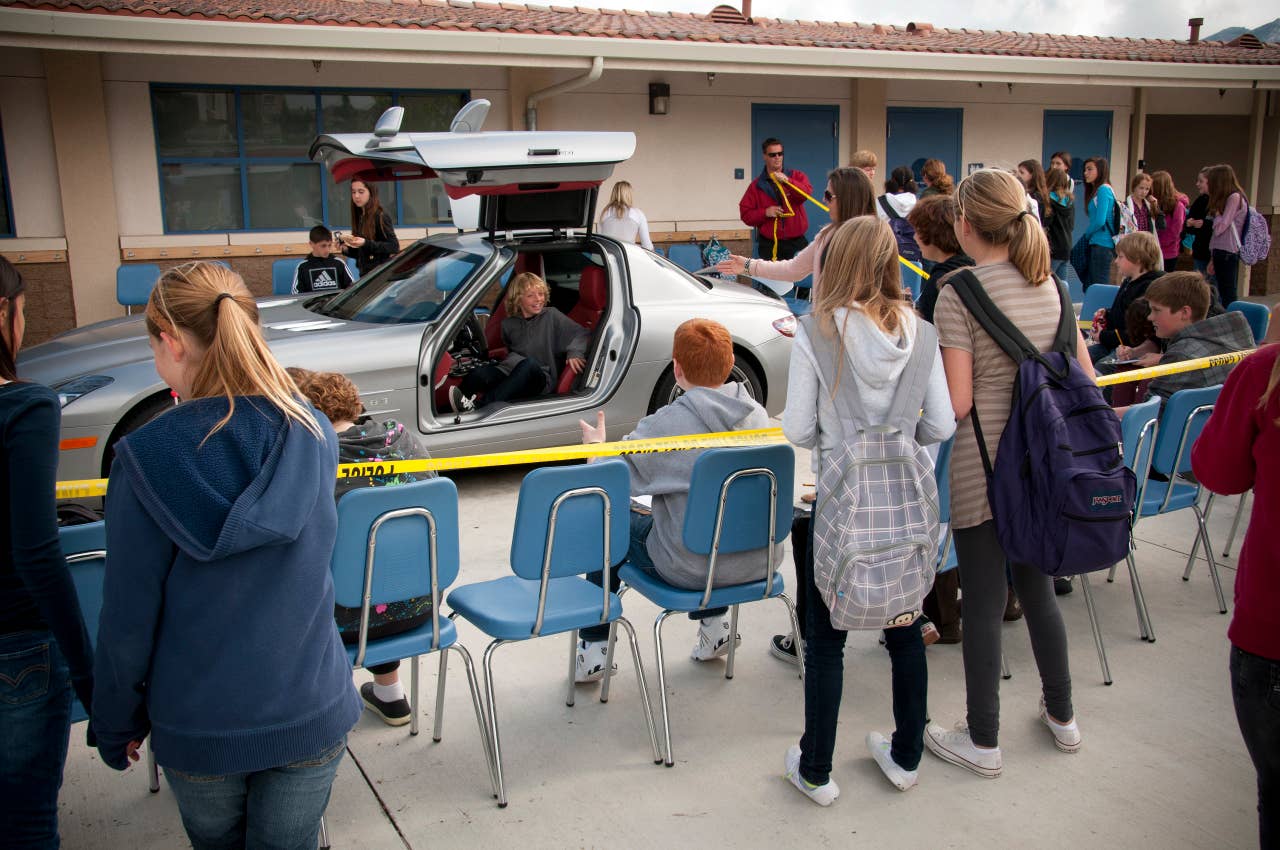 Mercedes-Benz SLS at Sycamore Canyon School