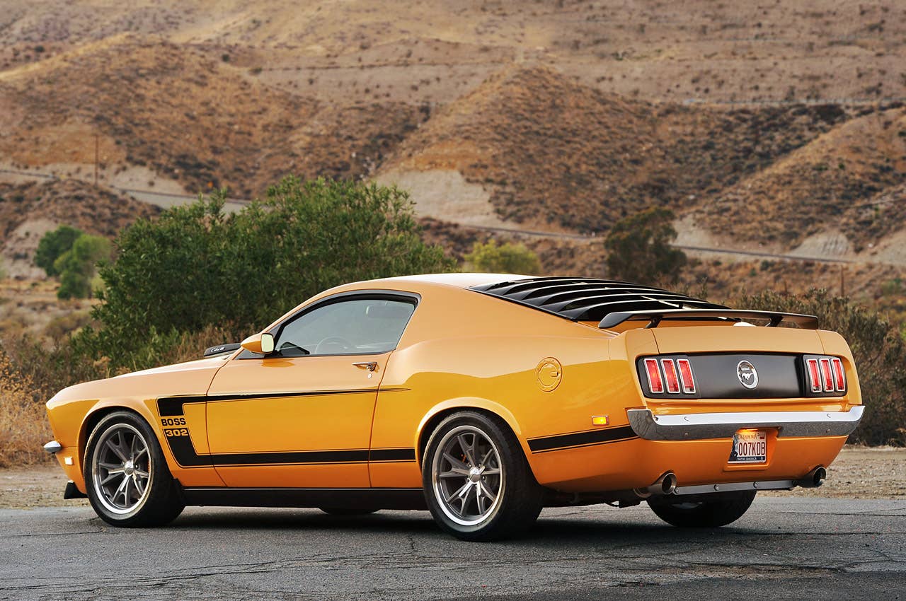 Retrobuilt 1969 Mustang Fastback rear 3/4 view