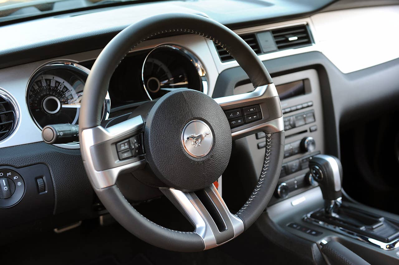 Retrobuilt 1969 Mustang Fastback steering wheel