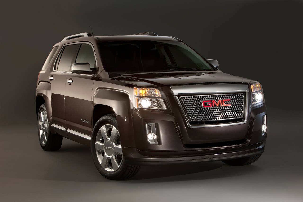GMC Terrain Denali 3/4 front in Iridium Metallic. (03/14/2012)