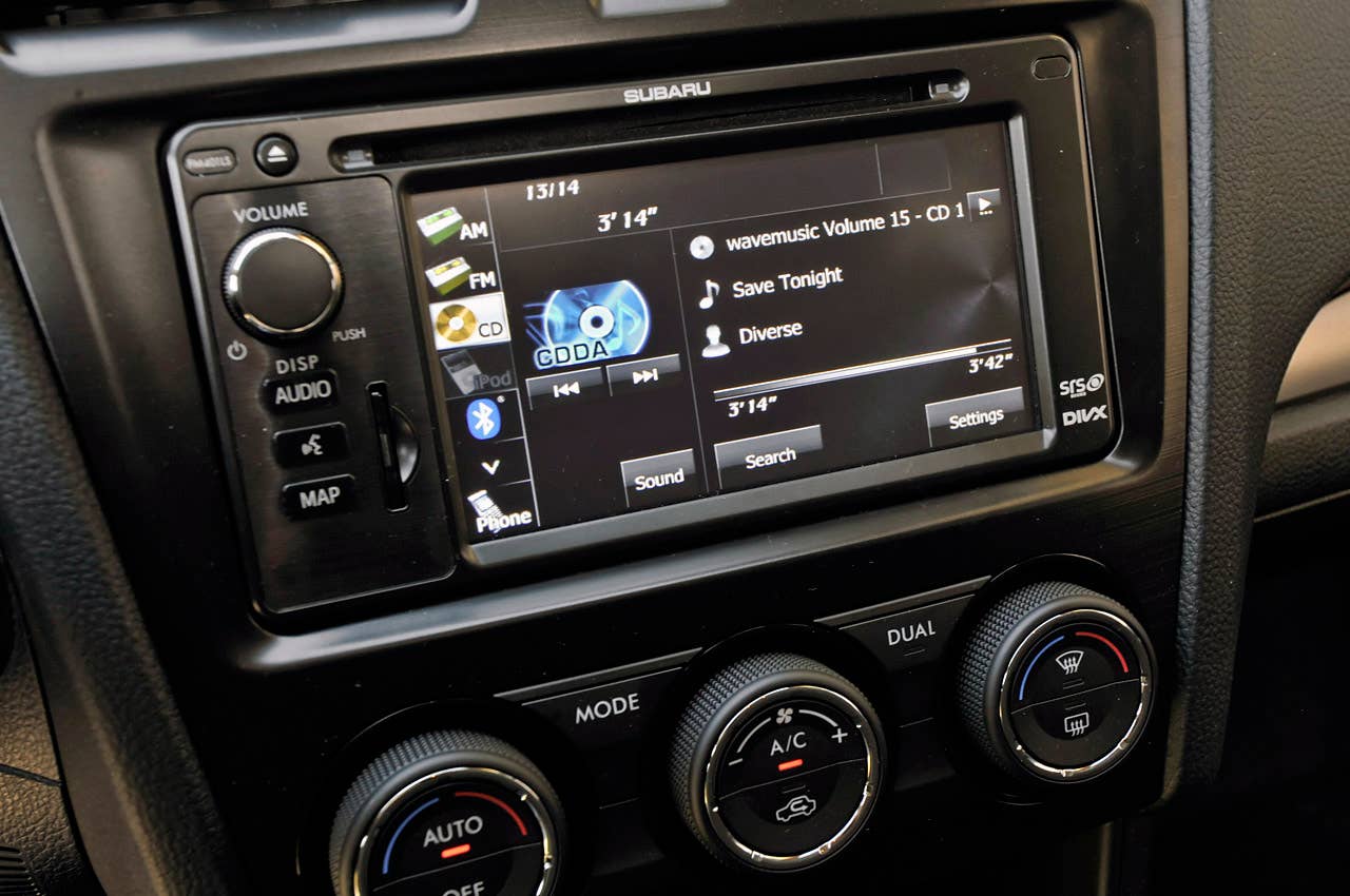 2013 Subaru XV Crosstrek audio system display