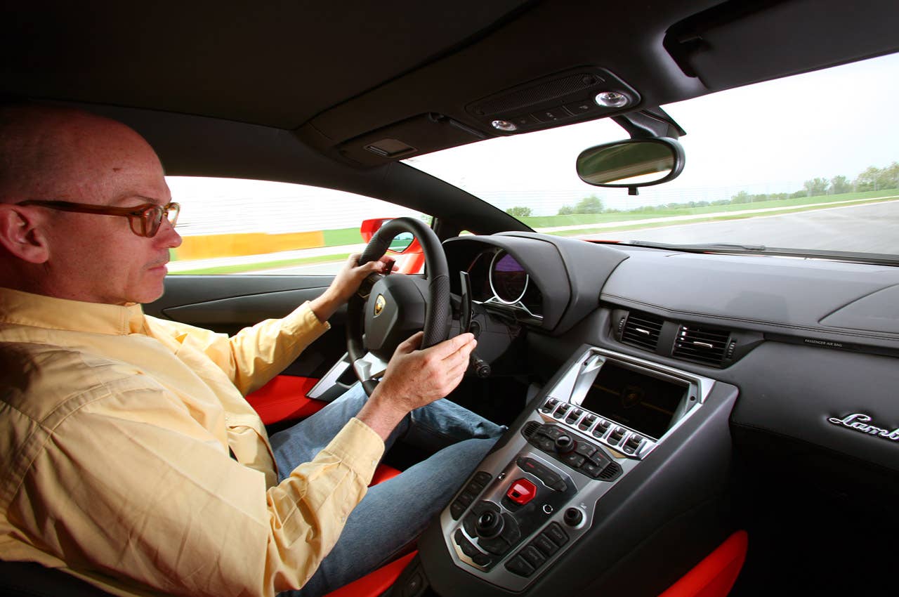 2012 Lamborghini Aventador LP700-4 driving