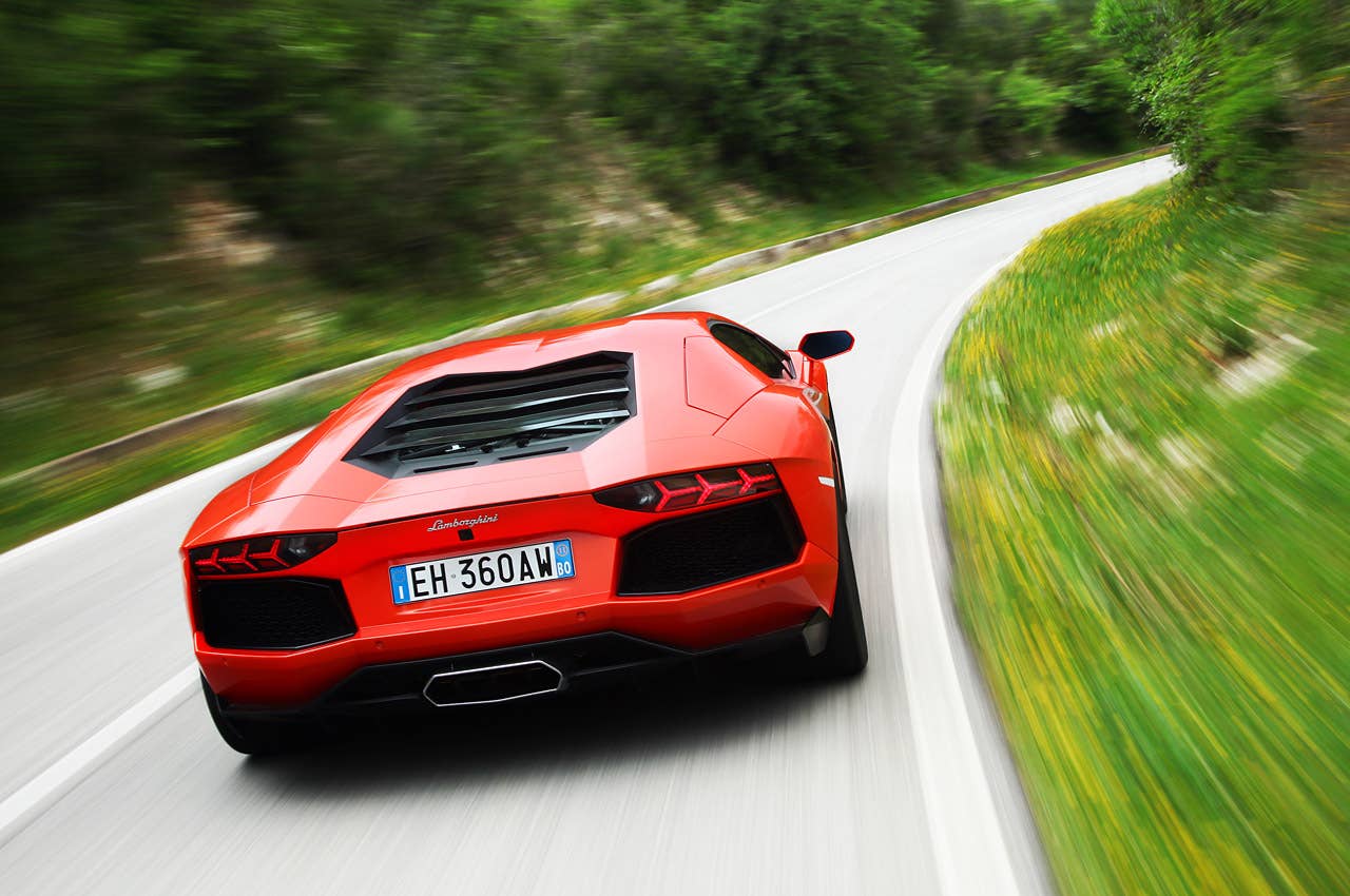 2012 Lamborghini Aventador LP700-4 driving