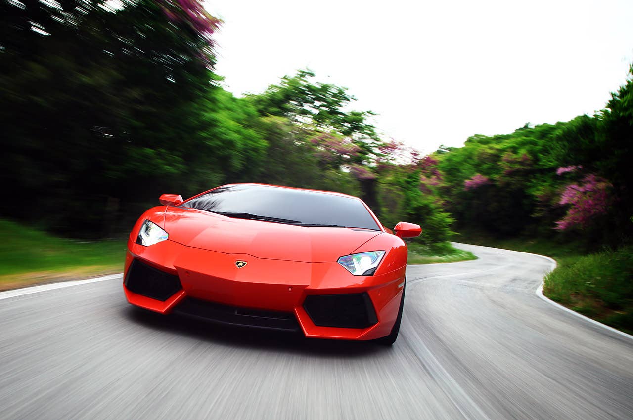 2012 Lamborghini Aventador LP700-4 driving