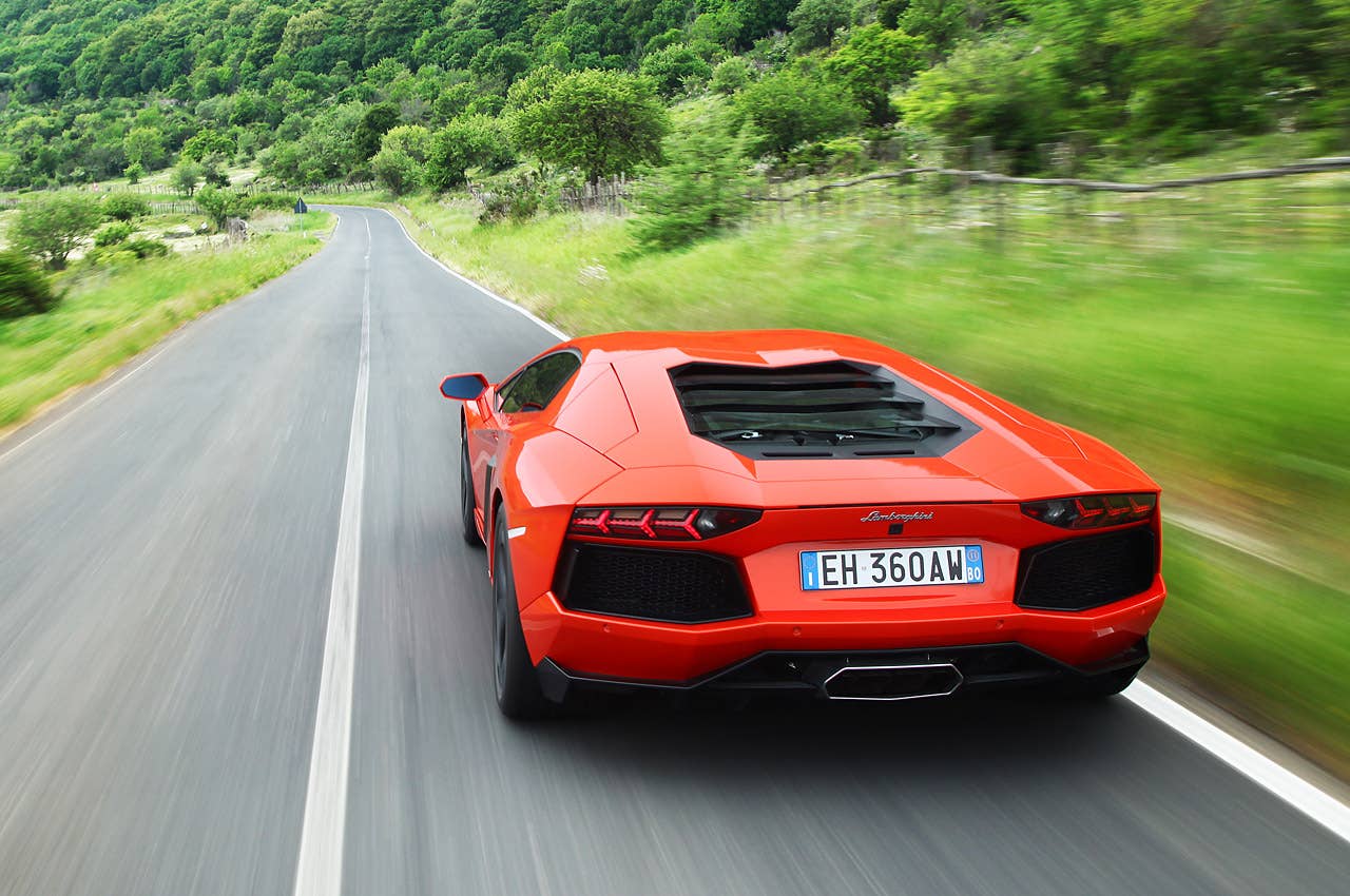 2012 Lamborghini Aventador LP700-4 driving