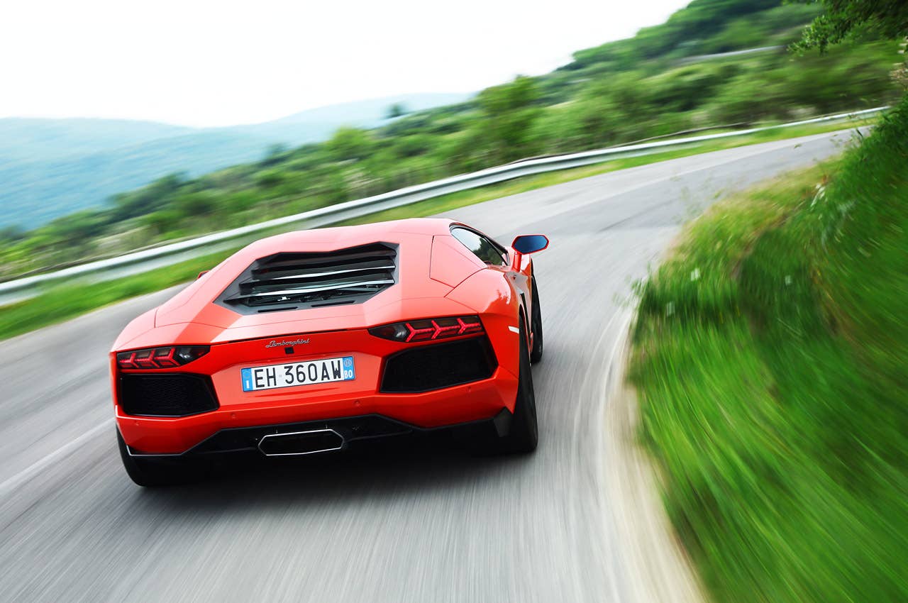 2012 Lamborghini Aventador LP700-4 driving