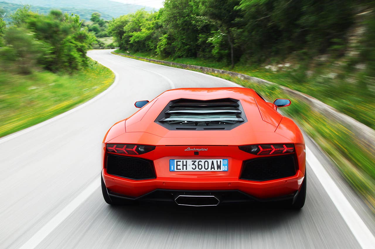 2012 Lamborghini Aventador LP700-4 driving