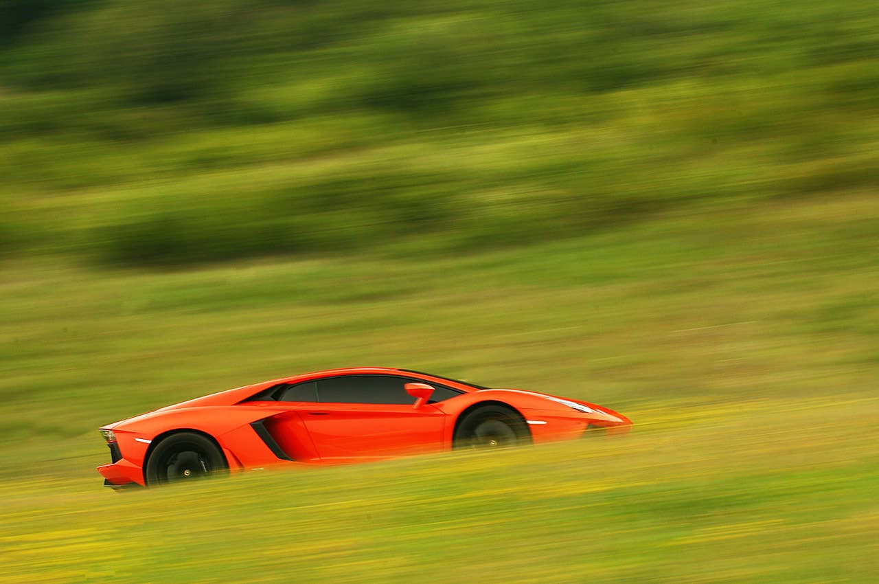 2012 Lamborghini Aventador LP700-4 driving