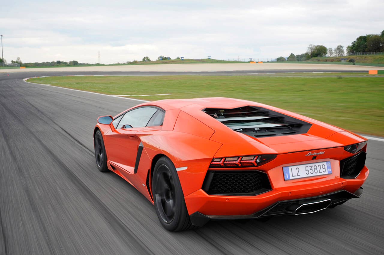2012 Lamborghini Aventador LP700-4 driving