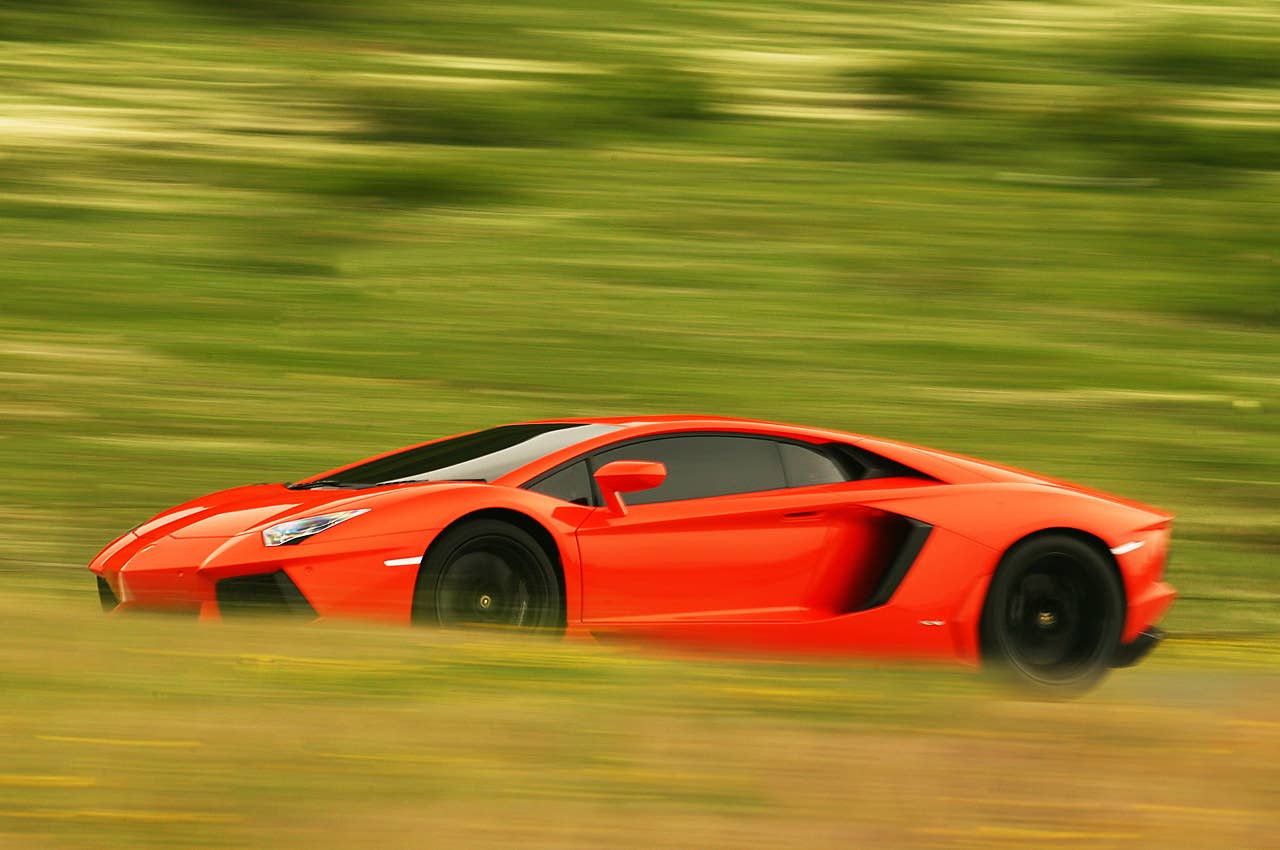 2012 Lamborghini Aventador LP700-4 driving