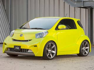Scion launched a new vehicle recently the New York Auto Show, giving Toyota more arrows in its small-car quiver as it attempts to hold onto its theoretical title of America's greenest carmaker. The tiny little city car is positioned as a premium micro-subcompact for "new urbanites." It's bigger than the famous Smart ForTwo, but it also adds an extra 2 seats. Will it work here? More related to Scion iQ:Research All Scion VehiclesCheap Hybrid CarsResearch All Hatchbacks