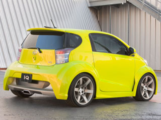 Let's compare this new iQ to the Smart ForTwo, currently the shortest mass production car sold in America. The Smart is 106.1 inches long, 61.4 inches wide and 60.7 inches tall. The iQ is slightly longer at 120 inches long, slightly wider at 66.1 inches across, but shorter at 59.1 inches tall. It's almost as if someone pushed their thumb down on top of the smart, squishing it in all directions and dropping in two extra seats in the process.Whether or not iQs will be able to slot into parking slots perpendicular to the sidewalk (as the Smart ForTwo does) remains to be seen, but it's unlikely. The iQ is more than a foot longer than the Smart and would likely stick out too far. More related to Scion iQ:Research All Scion VehiclesCheap Hybrid CarsResearch All Hatchbacks