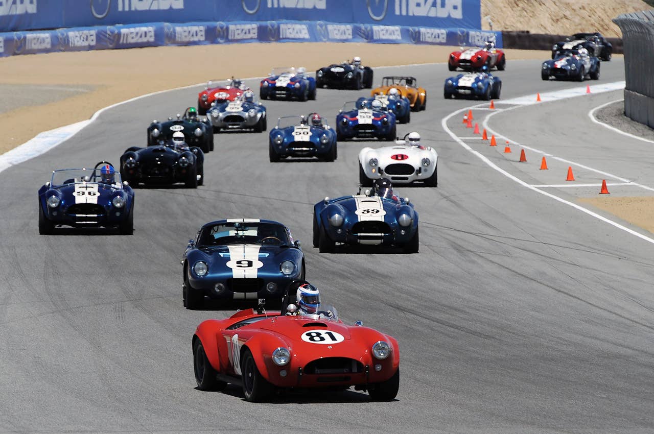 Shelby Cobra Race Cars Article:Rolex Monterey Motorsports Reunion puts old tin fender to fender Copyright 2012Drew Phillips / AOL