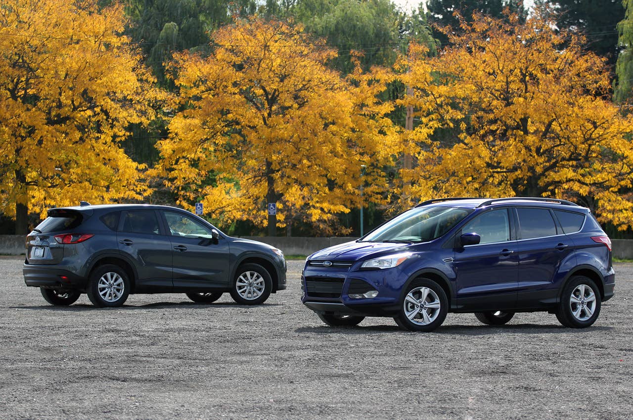 2013 Ford Escape and 2013 Mazda CX-5 Article:2013 Ford Escape vs. 2013 Mazda CX-5 Copyright 2012 John Neff / AOL