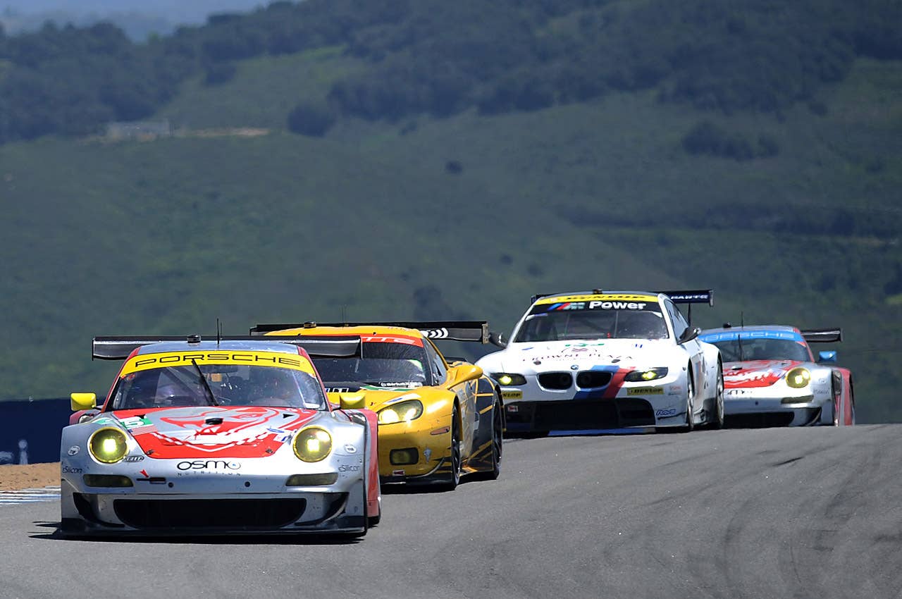 ALMS GT Race Cars Article:GT cars thrill at ALMS race in Monterey Copyright 2012Drew Phillips / AOL