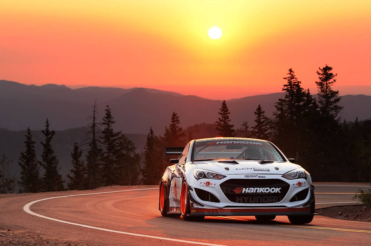 Rhys Millen Racing Hyundai Genesis Coupe Article:2012 Pikes Peak Hill Climb, Practice Day 2 Copyright 2012Drew Phillips / AOL