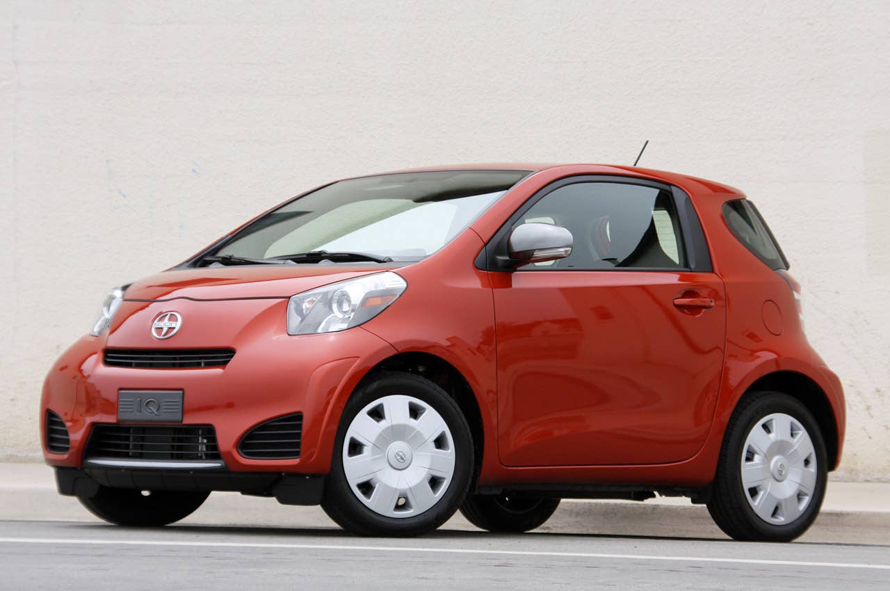 2012 Scion iQ front 3/4 view