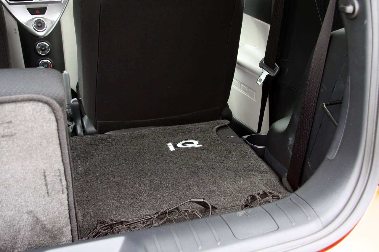 2012 Scion iQ folded rear seat