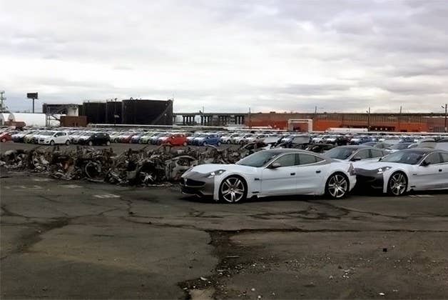 Fisker Karma sedans burned at port
