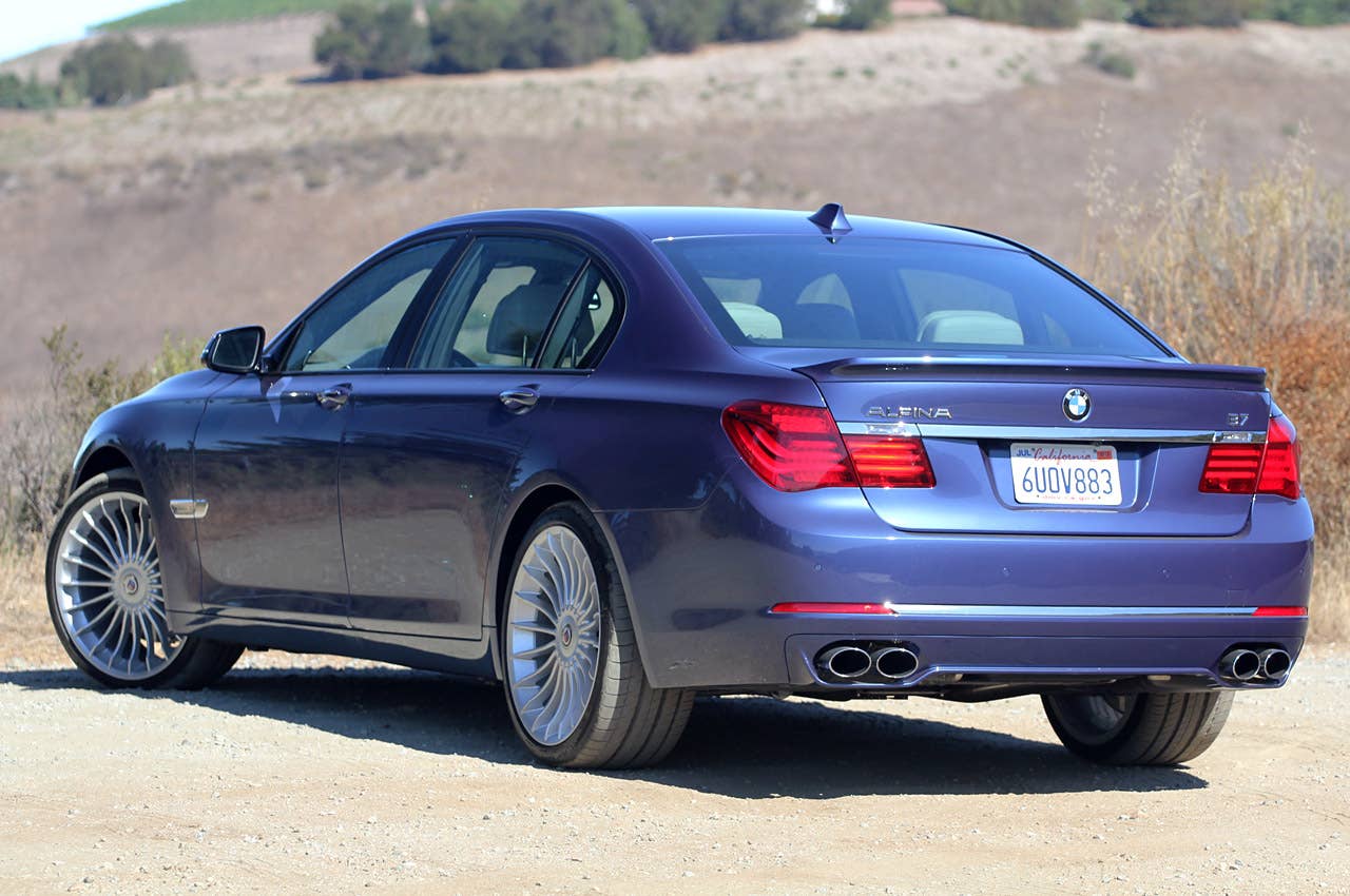 2013 BMW Alpina B7 rear 3/4 view