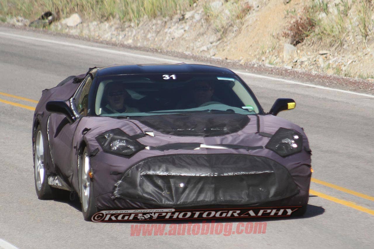 2014 Chevrolet Corvette C7 spy shots front 3/4