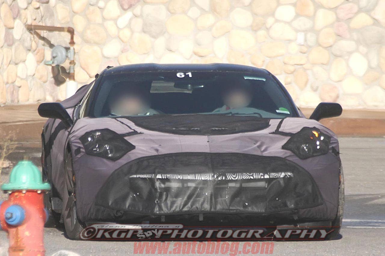 2014 Chevrolet Corvette C7 spy shots front closeup