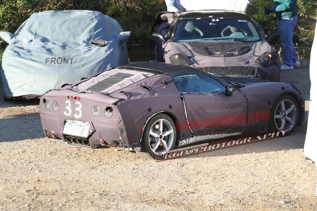 2014 Chevrolet Corvette C7 spy shots rear 3/4