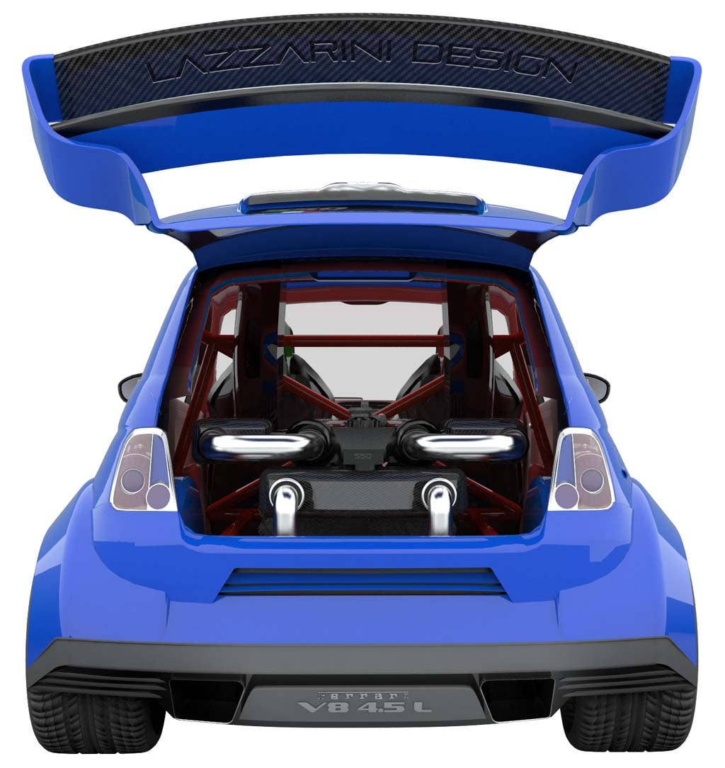 Lazzarini Design Fiat 550 Italia rear hatch open