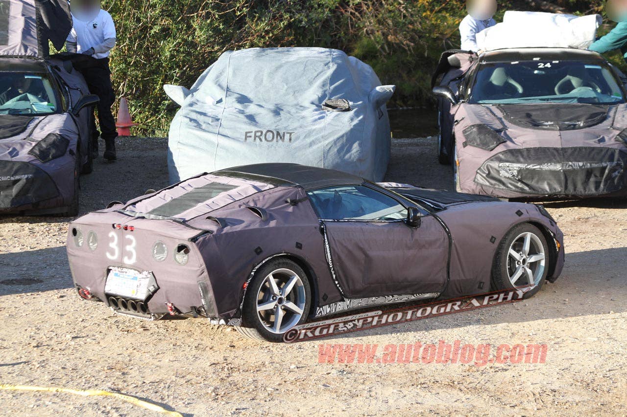 2014 Chevrolet Corvette C7 spy shots rear 3/4