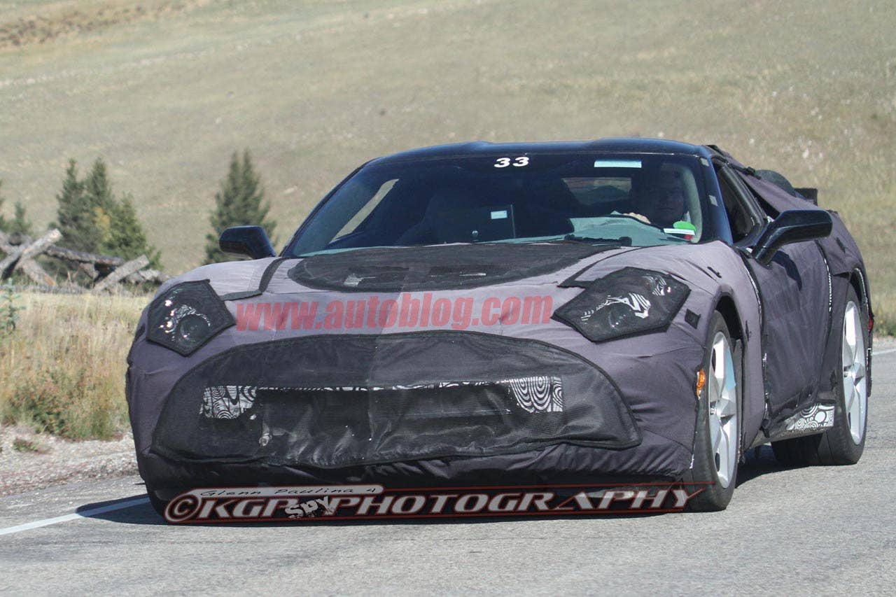 2014 Chevrolet Corvette C7 spy shots front 3/4