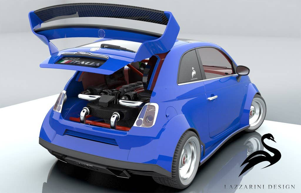 Lazzarini Design Fiat 550 Italia rear 3/4