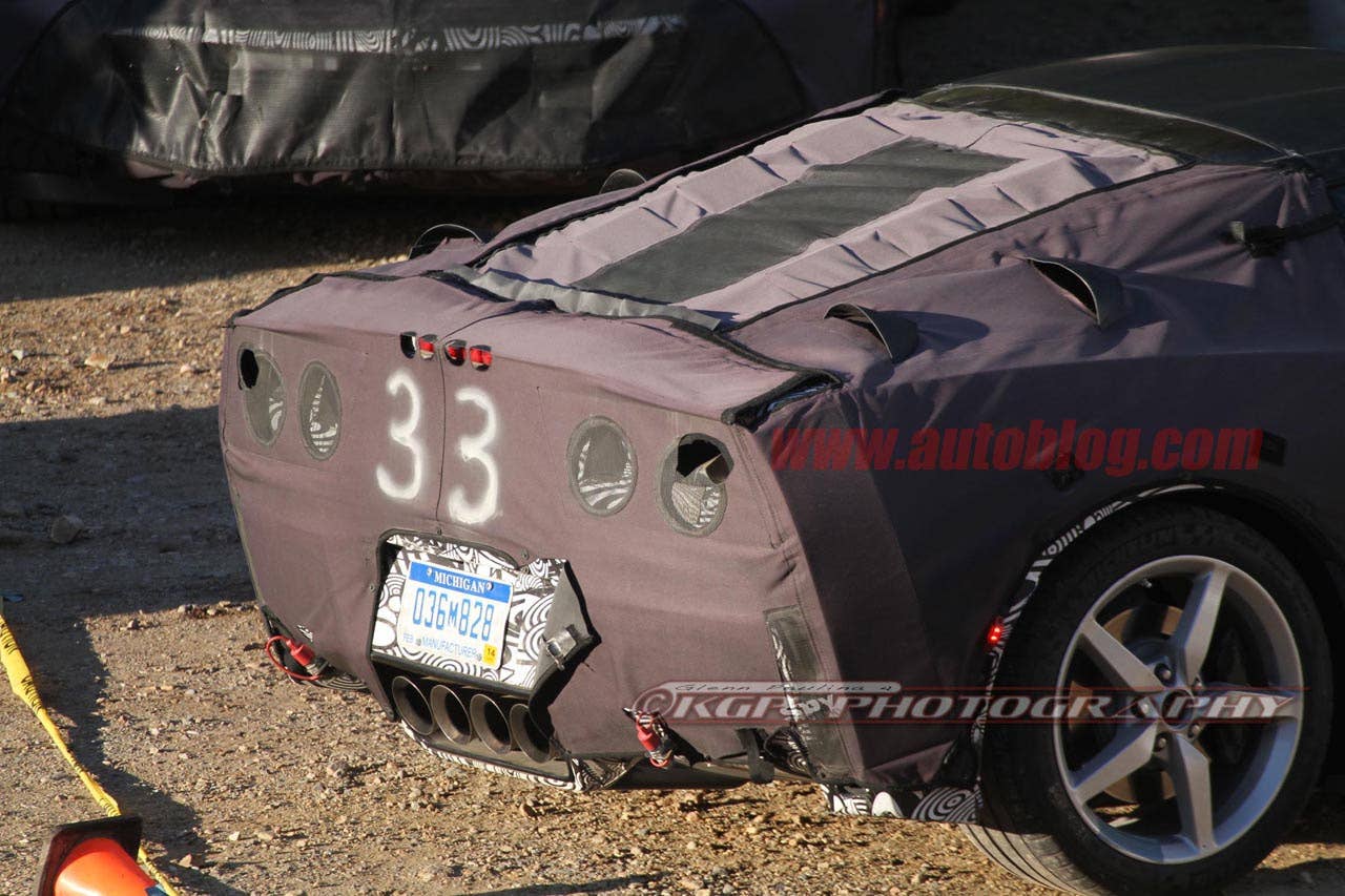 2014 Chevrolet Corvette C7 spy shots rear 3/4