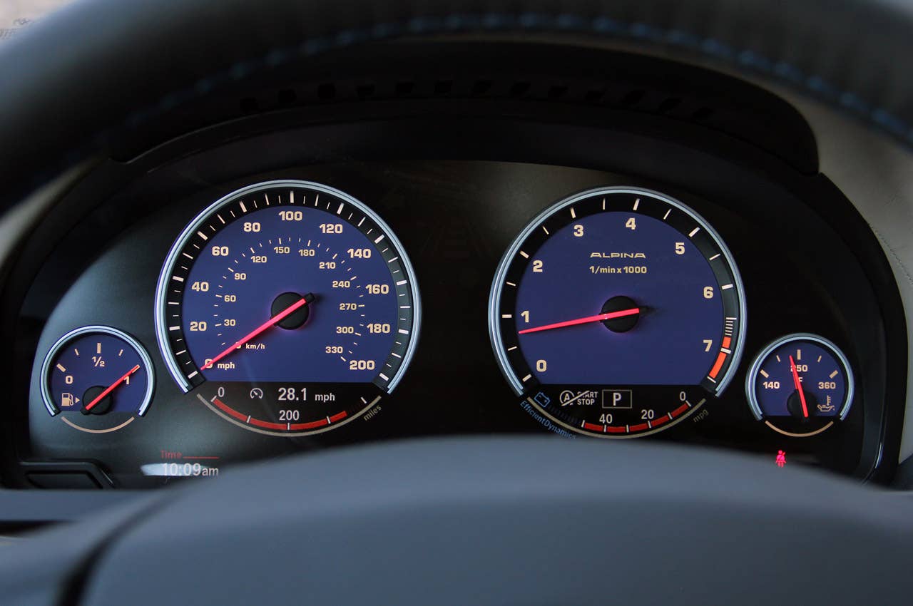 2013 BMW Alpina B7 gauges