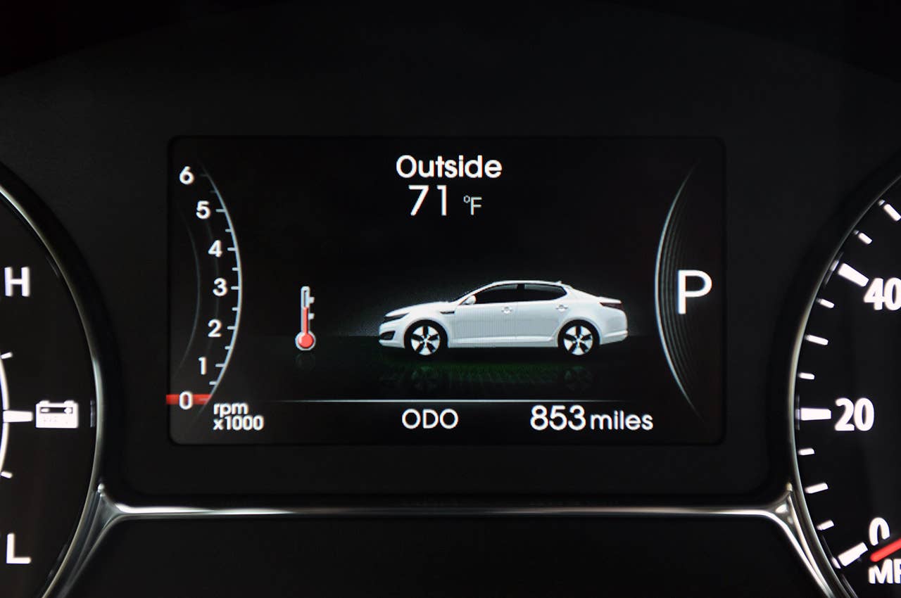 2011 Kia Optima Hybrid gauges