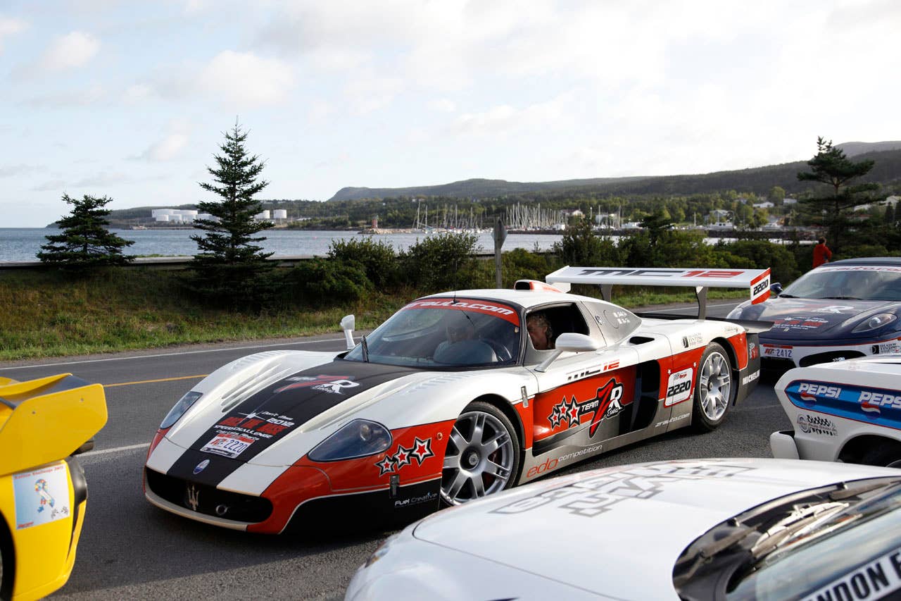 2005 Maserati MC12 piloted by Dan Echino and Melissa Sutton in the 2011 Targa Newfoundland.