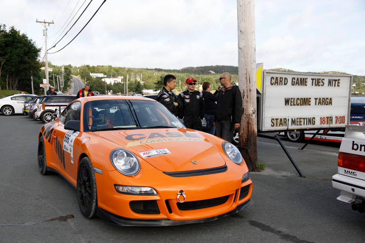 2007 Porsche GT3rs piloted by Tom Collingwood and Ashley Hollet in the 2011 Targa Newfoundland.