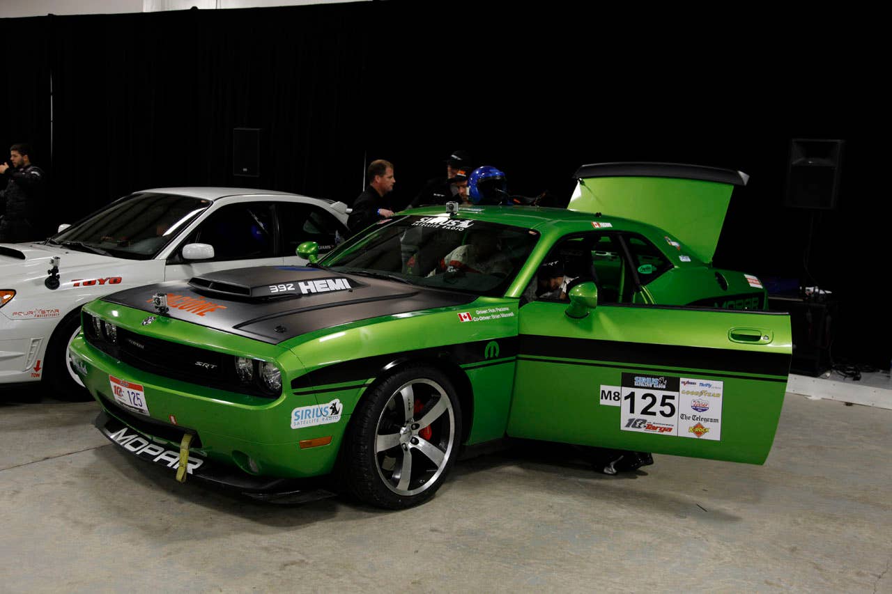 2008 Dodge Challenger piloted by Rob Pacione and Brian Maxwell in the 2011 Targa Newfoundland.