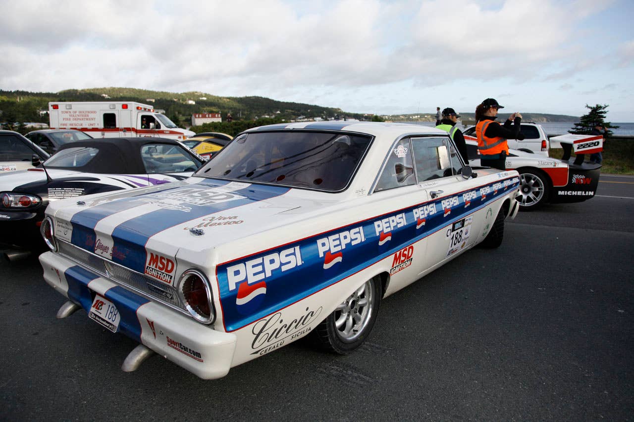 1964 Ford Falcon piloted by Bill Shannahan and Murray Smith in the 2011 Targa Newfoundland.