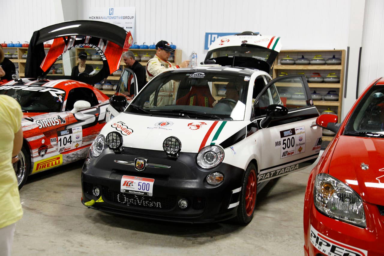 2012 Fiat 500 piloted by Stephen Dudley and Thomas Dudley in the 2011 Targa Newfoundland.