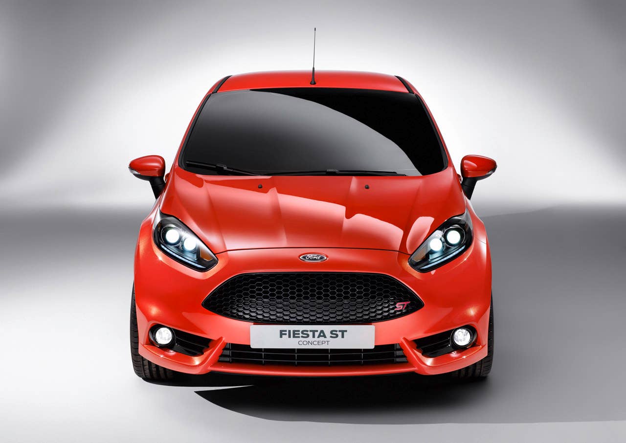 Ford Fiesta ST Concept: The Fiesta ST Concept presents a racing silhouette inspired by global Fiesta race and rally cars currently competing on the world stage.