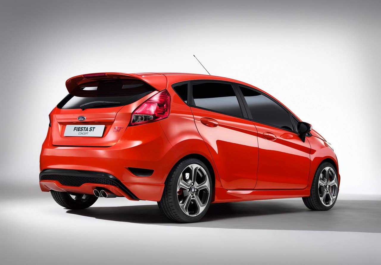 Ford Fiesta ST Concept: The Fiesta ST Concept presents a racing silhouette inspired by global Fiesta race and rally cars currently competing on the world stage.