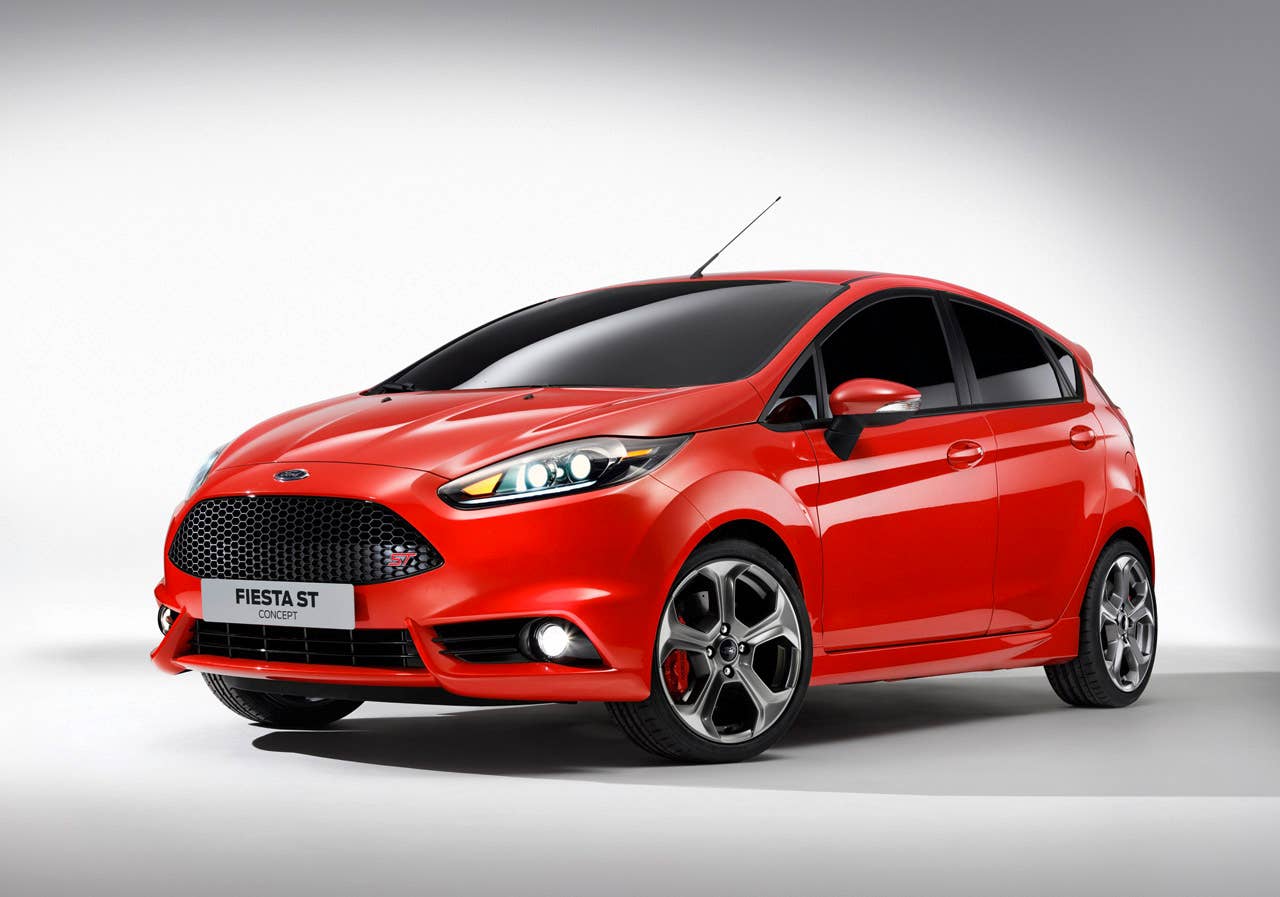 **Embargoed until 12:01am EDT, Thurs., Nov. 3, 2011.** Ford Fiesta ST Concept: The Fiesta ST Concept presents a racing silhouette inspired by global Fiesta race and rally cars currently competing on the world stage.
